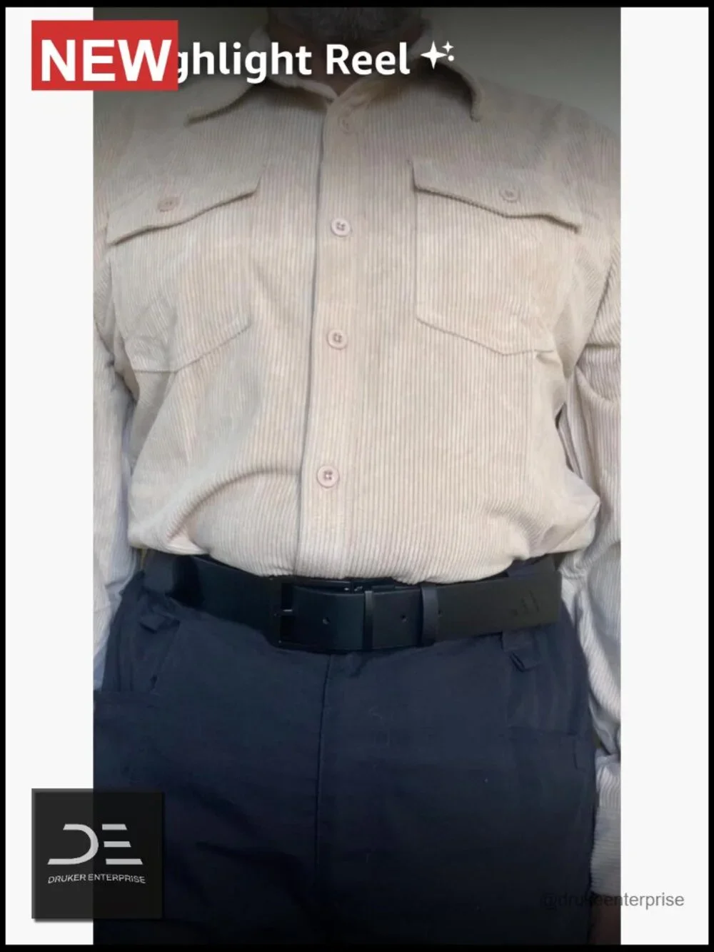 Corduroy Button Down Shirt Jacket Lightweight Overshirt with Flap Pockets - Picture 7 of 7